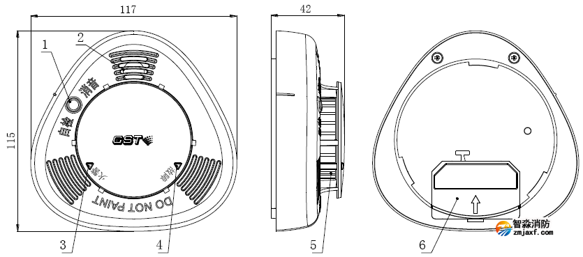 JTY-GD-GSTN100點型家用感煙火災(zāi)探測器結(jié)構(gòu)特性
