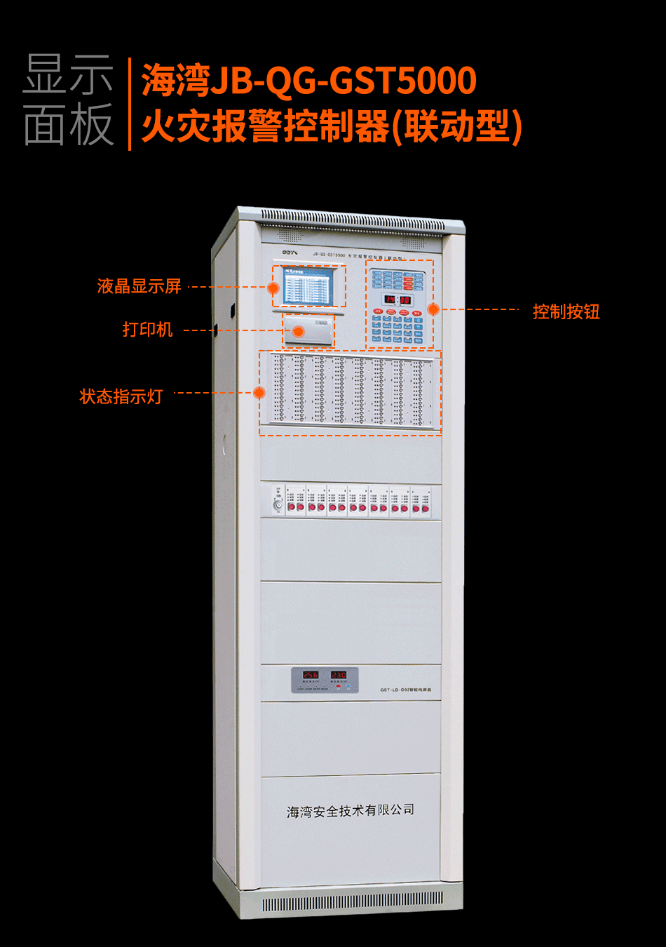 海灣JB-QG-GST5000火災(zāi)報(bào)警控制器(聯(lián)動型)顯示面板